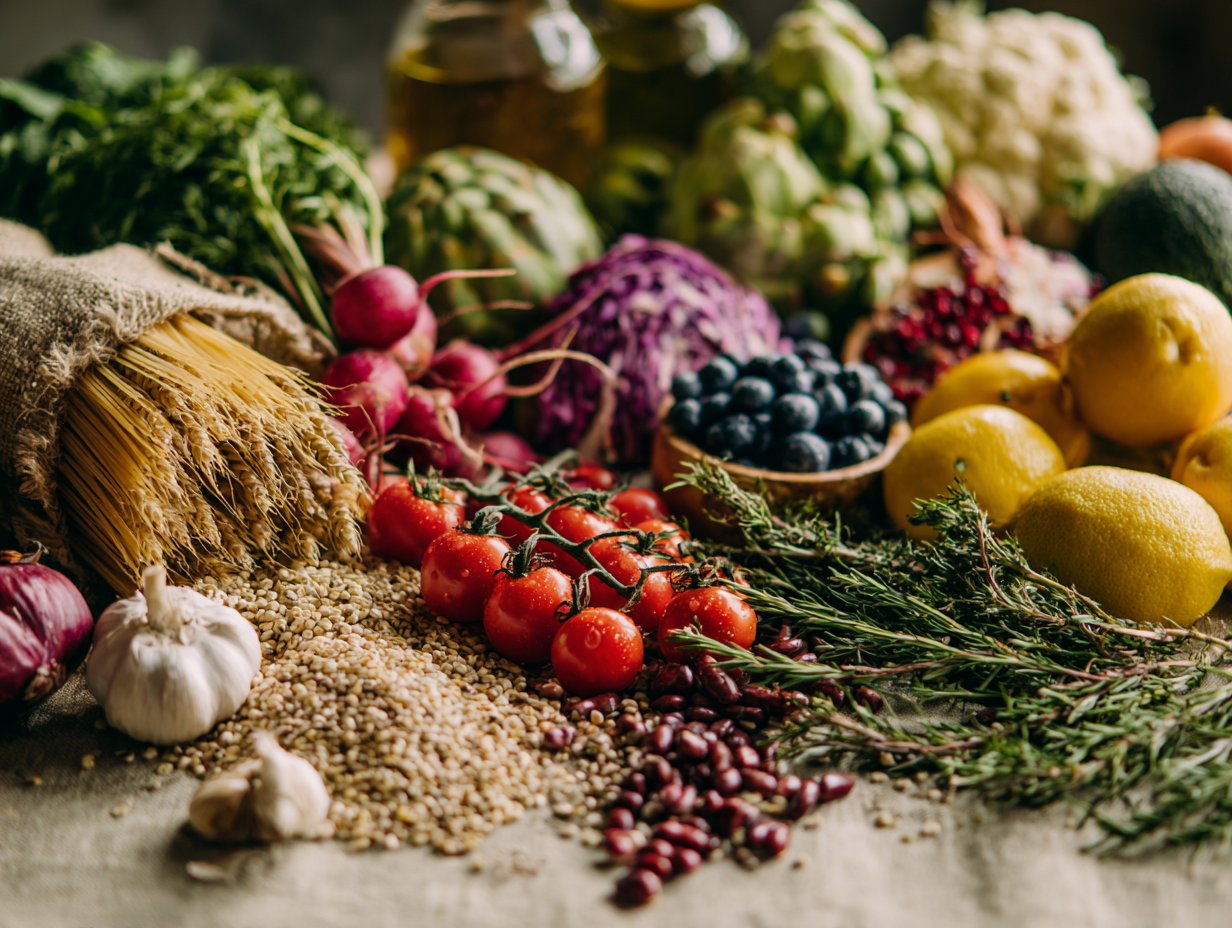 Zdravé jedlá na stole